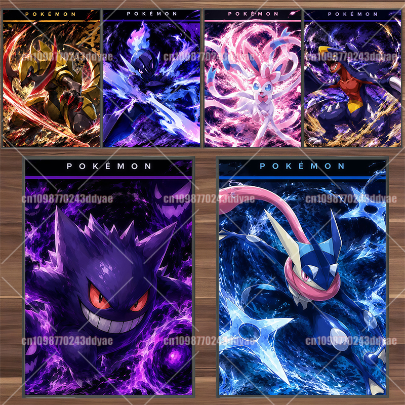 Home Decor Canvas - Anime Pokemon Character Original Painting Dark