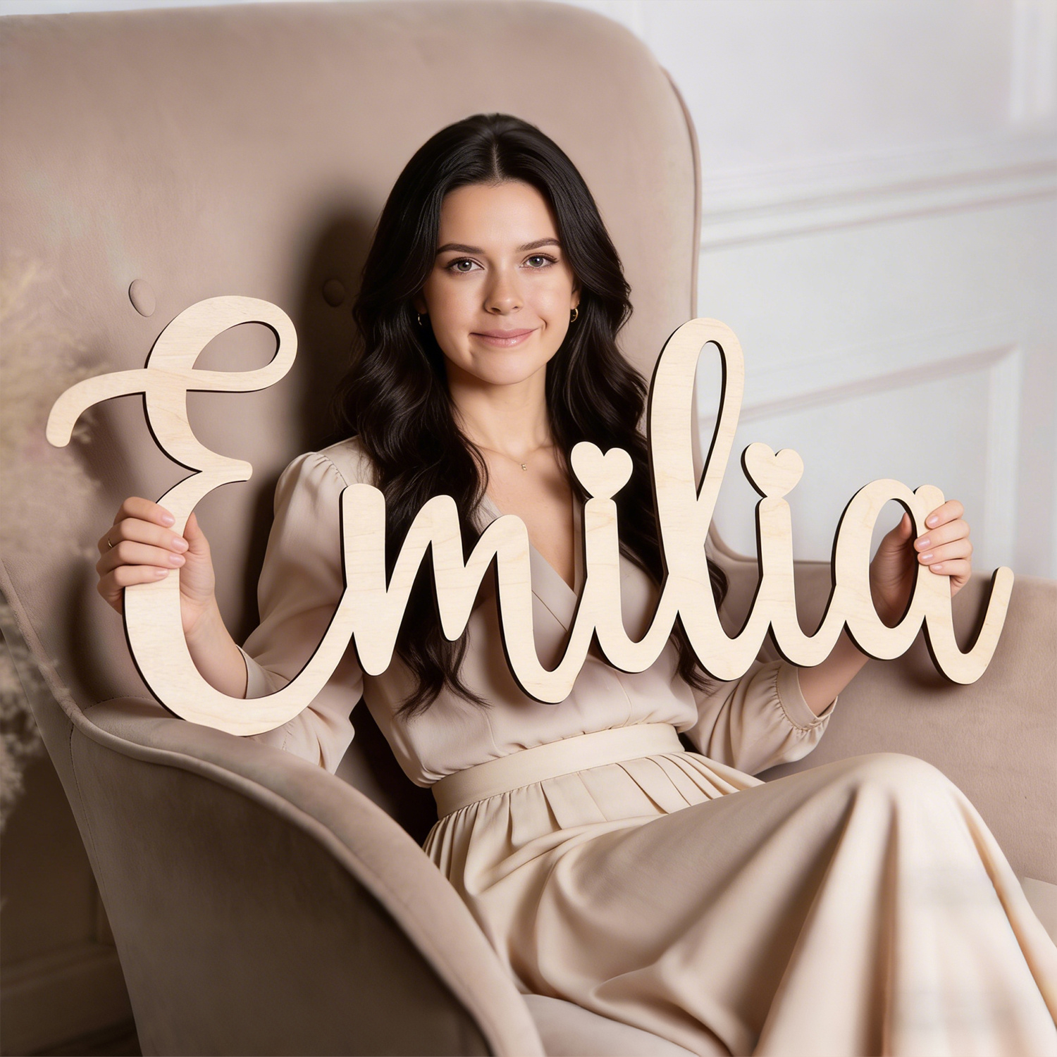 Home Decor For Birthday - 1pc personalized custom wooden name tag,