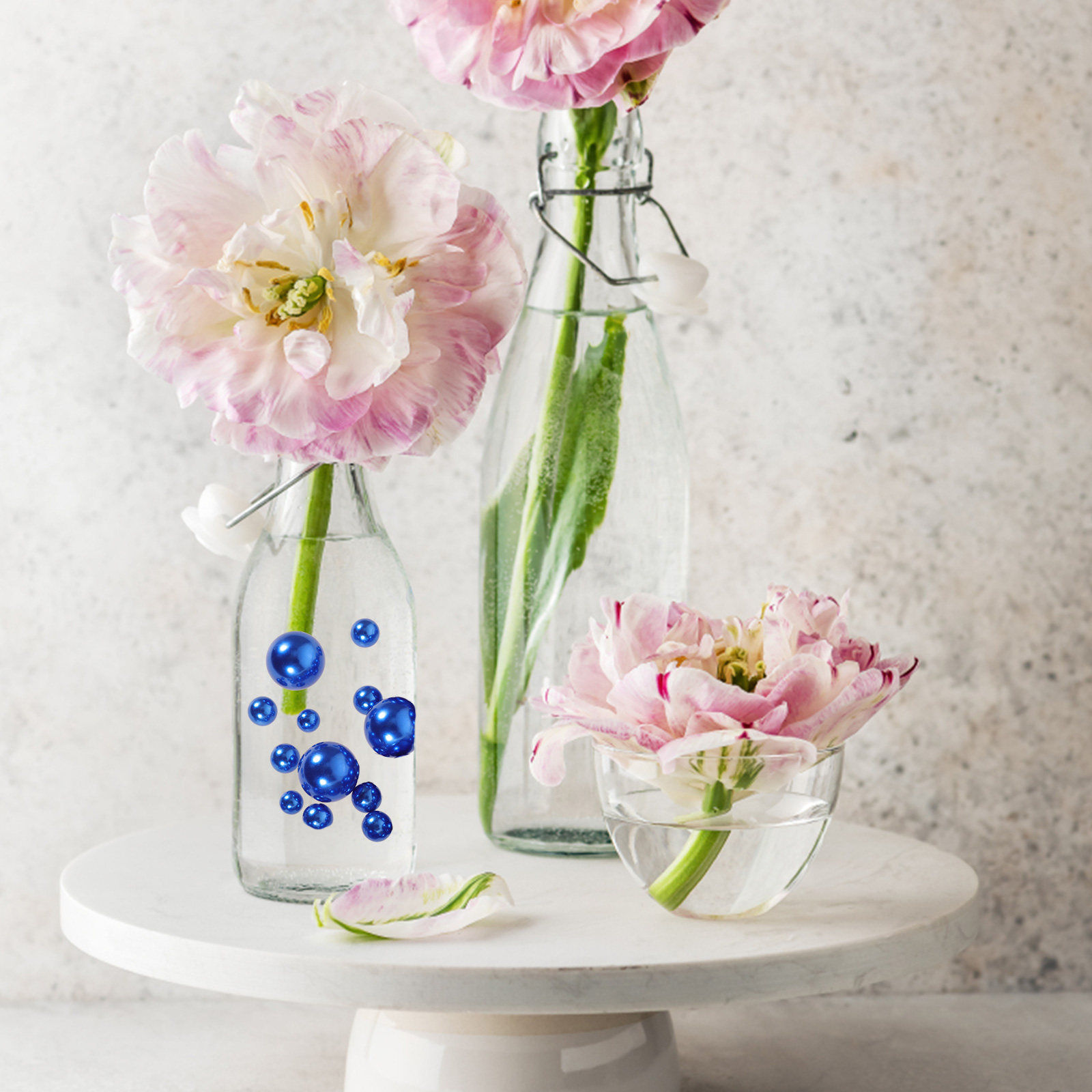 Home Decor Vase With Flowers - 125Pcs Pearl Vase Filler Floating Faux