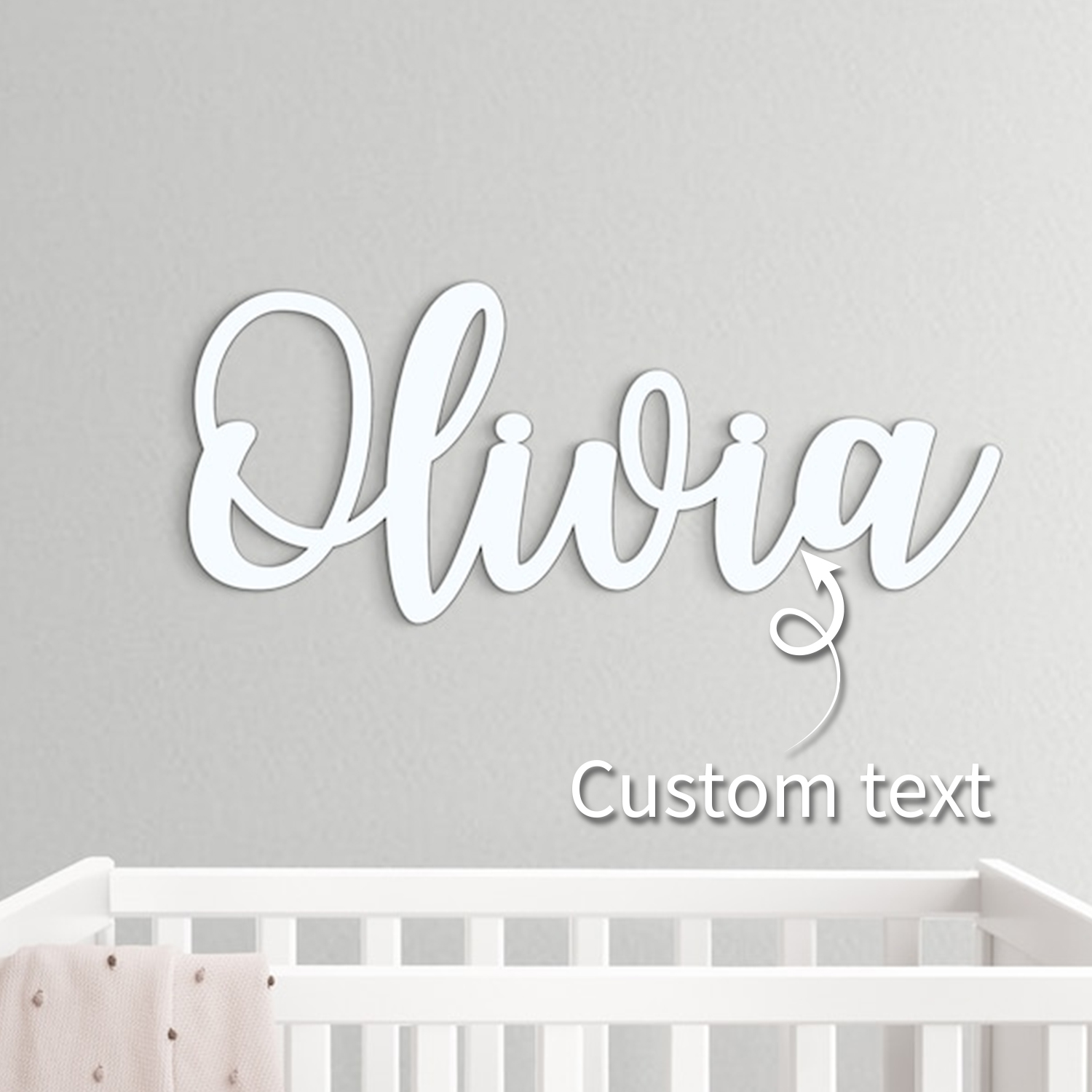 Home Decor Happy - 1pc Custom Wooden Name Sign,Customized Gifts,Decorative