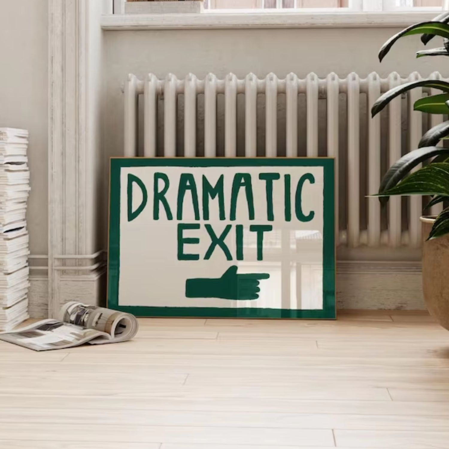 Home Decor Nepal - Funny Hallway Print Dark Green Dramatic