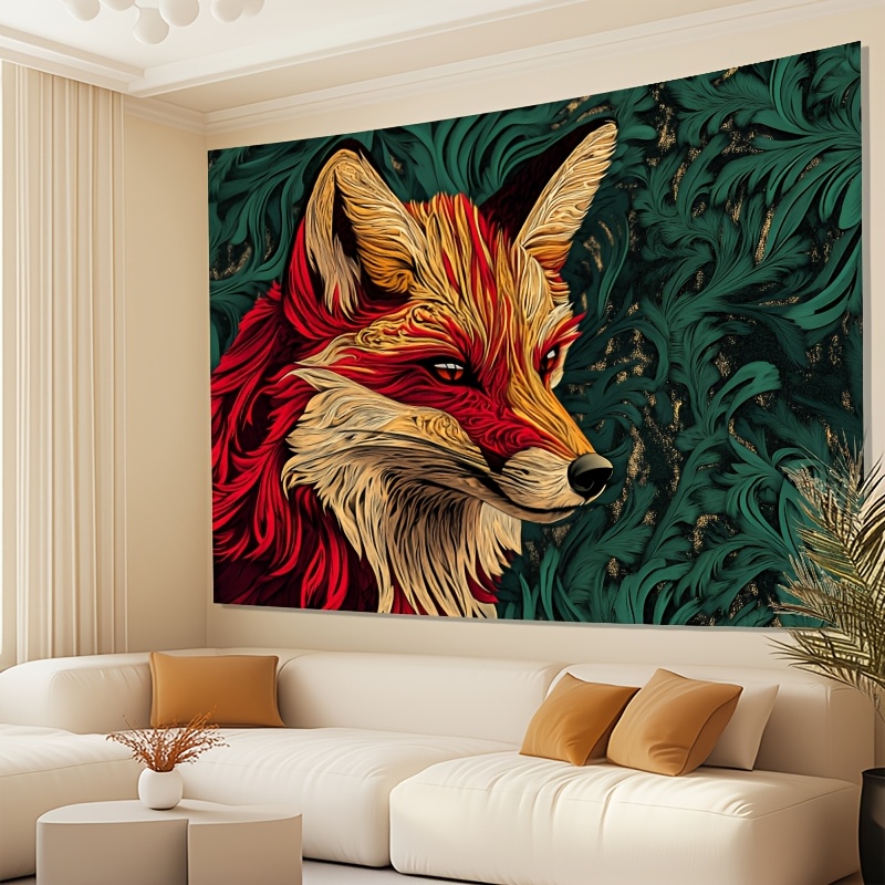 Home Decor Vector - 1 piece, fox banner tapestry in