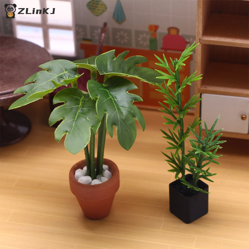 Home Decor Nepal - ▶1Pcs 1:12 Dollhouse Simulation Green Plant
