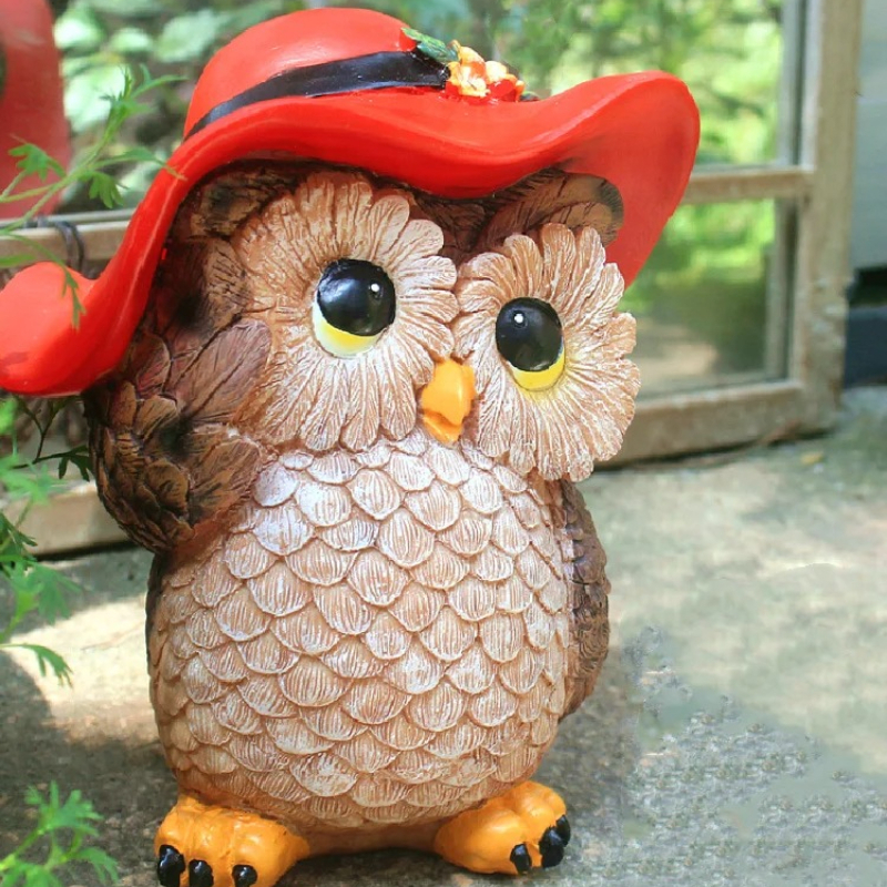 Home Decor Garden Ideas - Owl Resin Garden Ornament –Creative Home&Outdoor