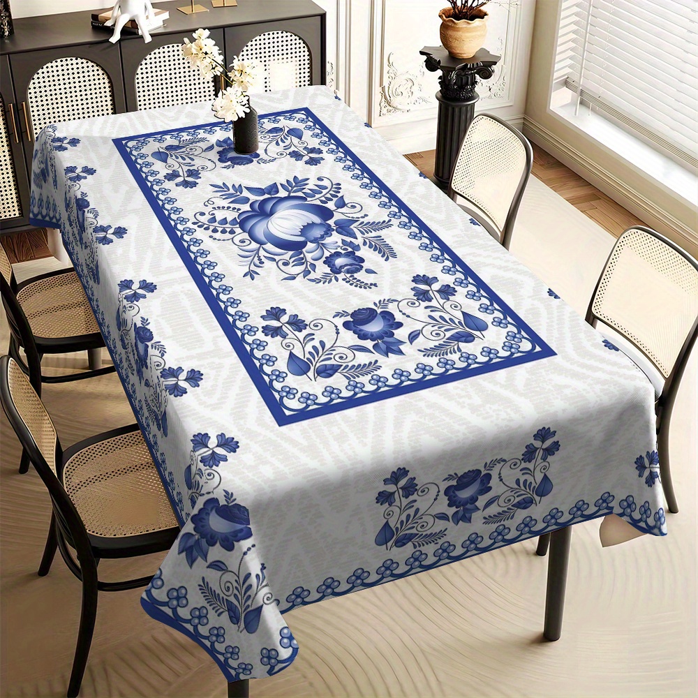 Home Decor Happy - Country Style Square Tablecloth for Kitchen,