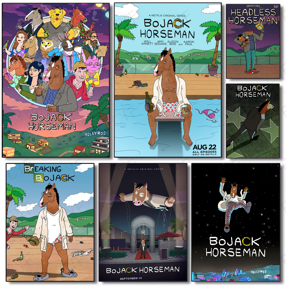 Home Decor Living Room Ideas - B-BoJack Cartoon H-Horseman Poster Multi-Purpose Wall