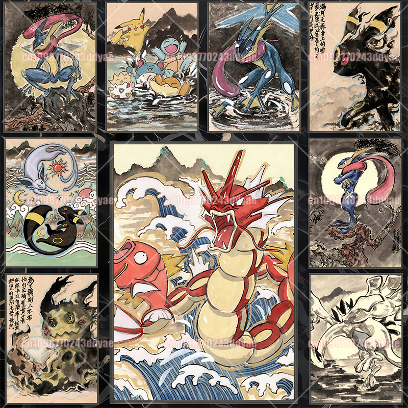 Home Decor Canvas - Classic Anime Pokemon Greninja Canvas Painting