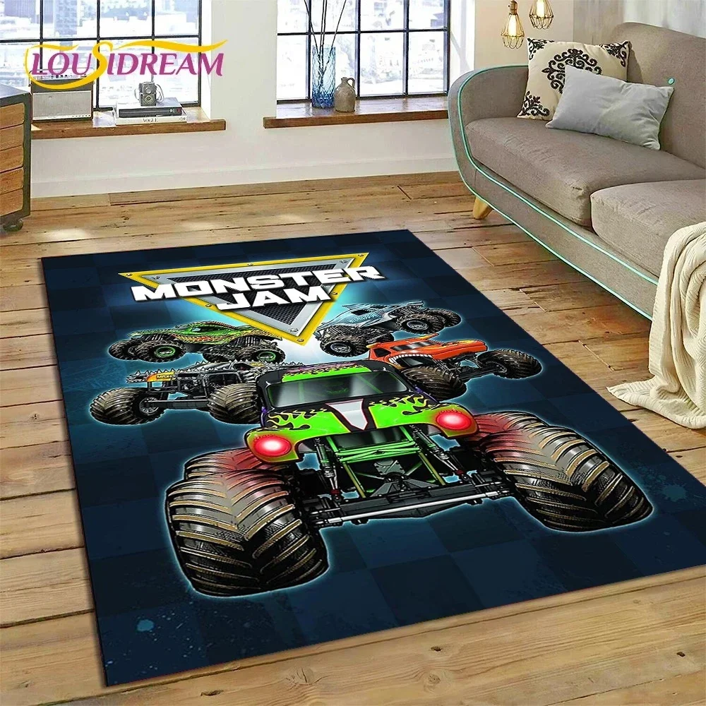 Home Decor Game Online - Monster Truck Monster Jam Cartoon Carpet