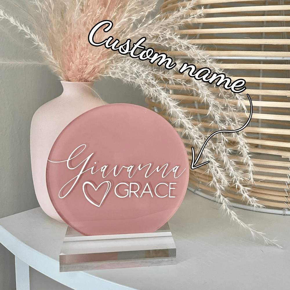Home Decor Happy - Custom Acrylic Ornament Customized Personalized Name