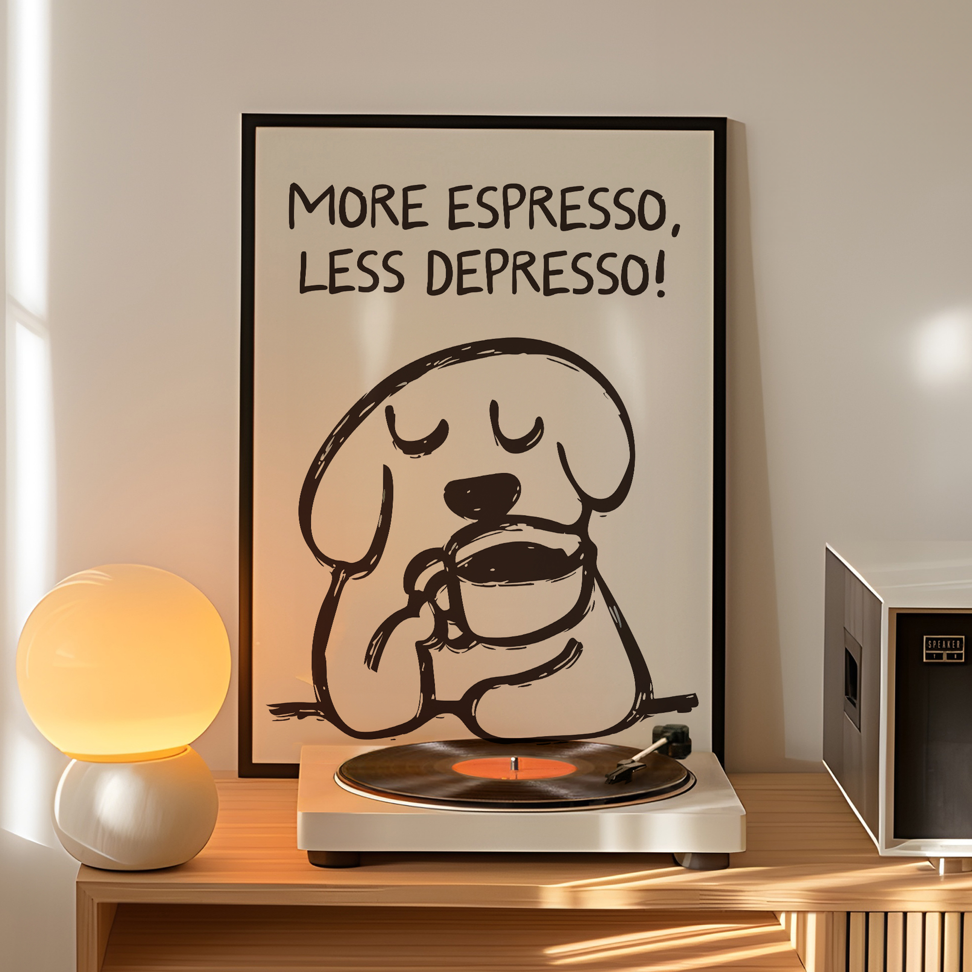 Home Decor Nepal - Retro More Espresso Less Depresso Wall