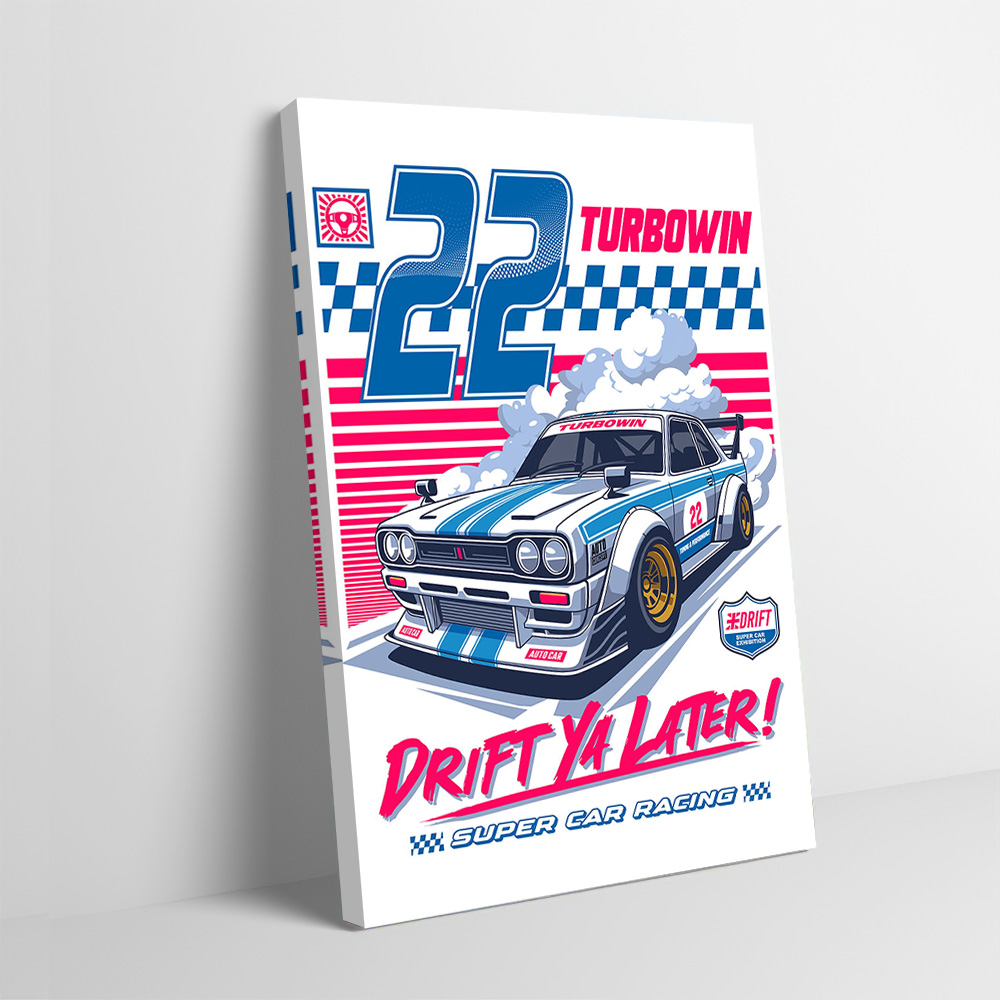 Home Decor Vector - Super Car Racing Vector Printing Poster