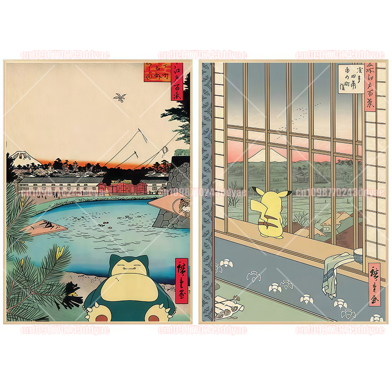 Classic Pokemon Canvas Paintin - Home Decor Canvas avaliação e preço