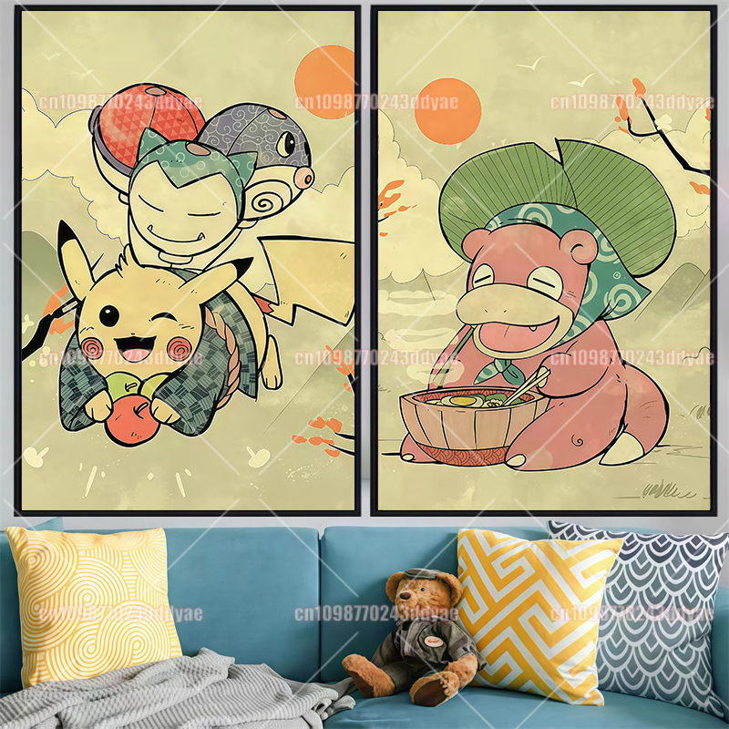 Classic Pokemon Canvas Paintin - Home Decor Canvas avaliação e preço