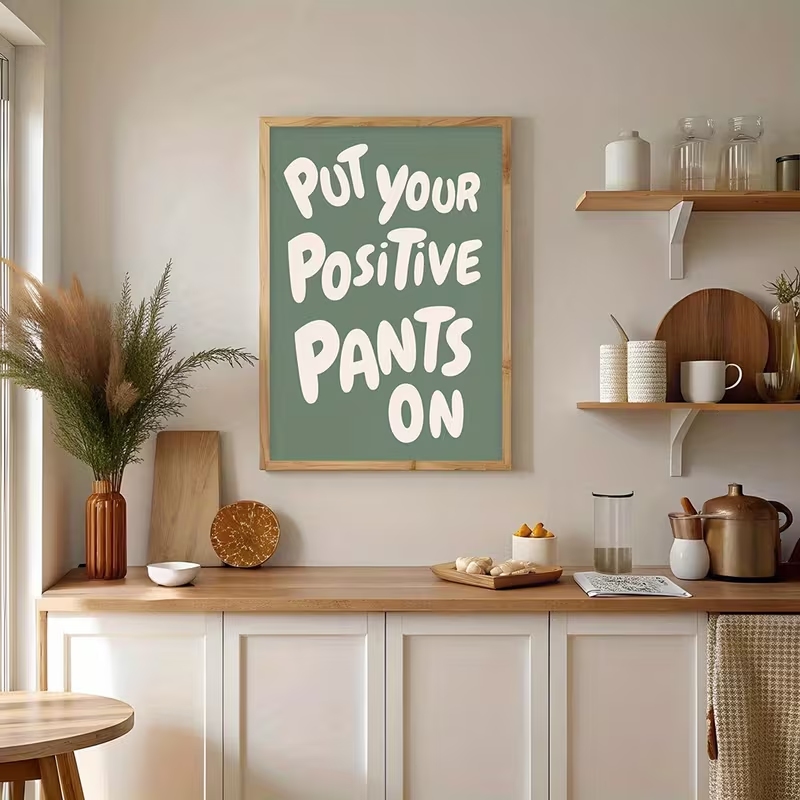 Modern Green Put Your Positive - Home Decor Quotes On Wall avaliação e preço