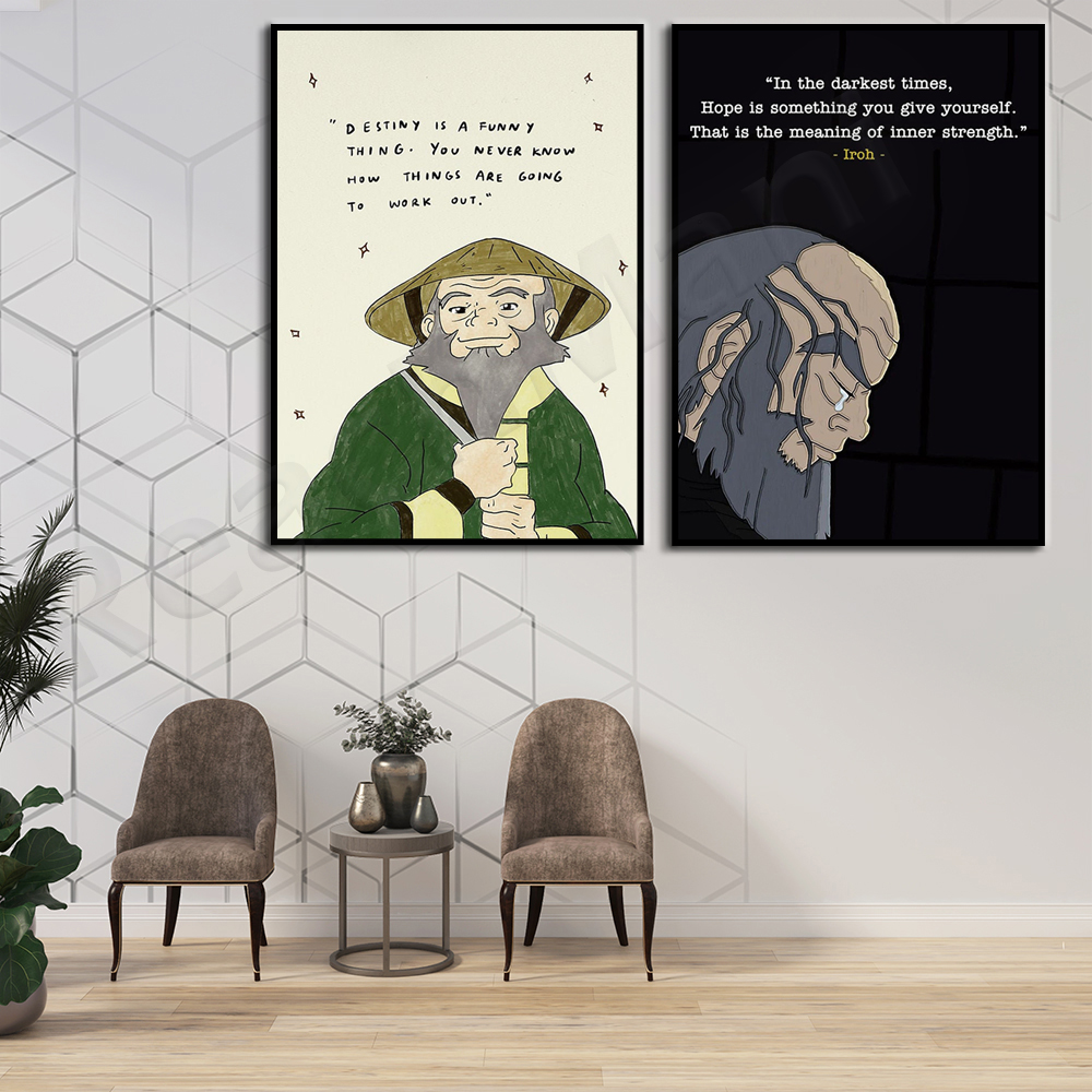 Iroh quotes art painting poste - Home Decor Quotes On Wall avaliação e preço