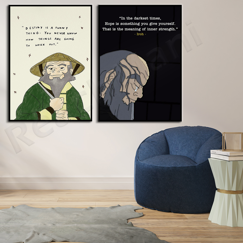 Iroh quotes art painting poste - Home Decor Quotes On Wall avaliação e preço