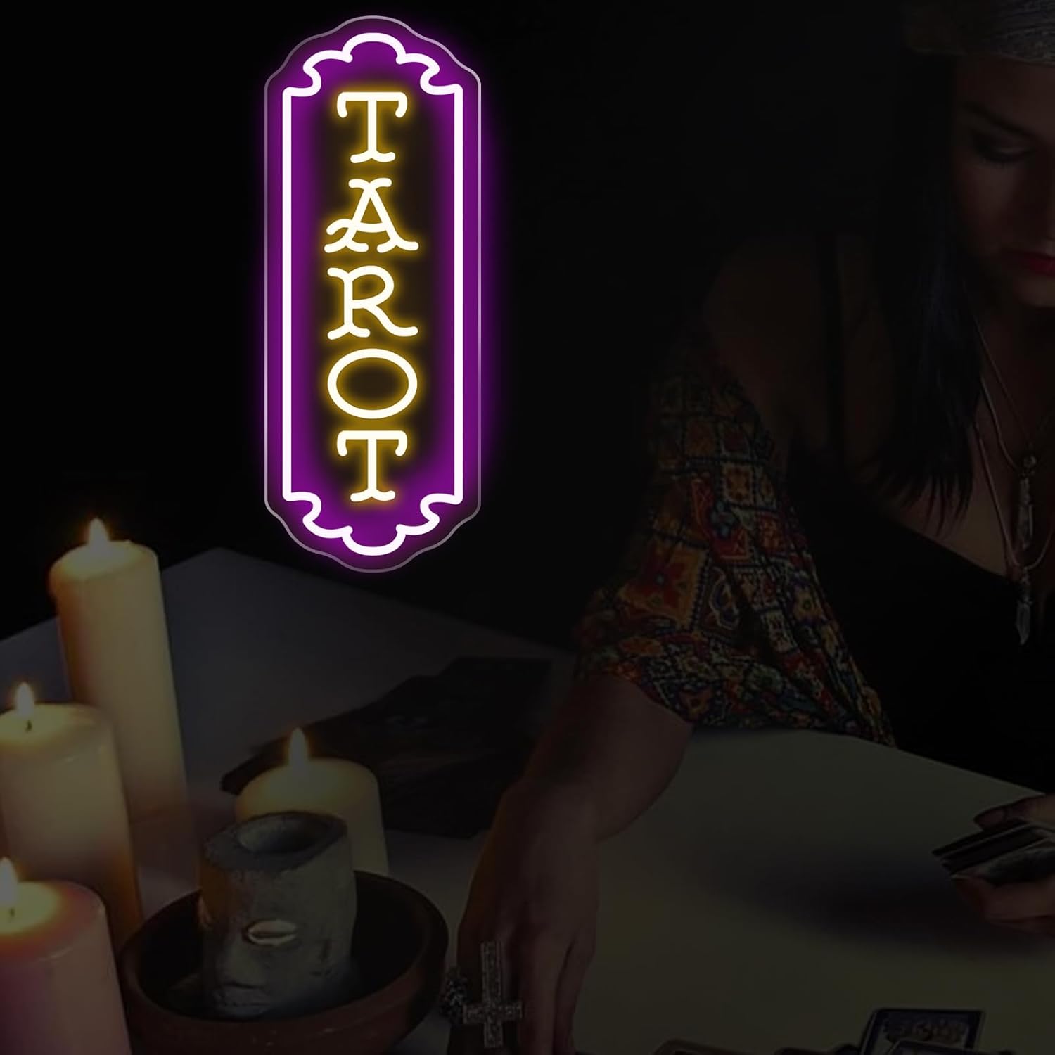Tarot Neon Sign USB Powered My - Home Decor For Birthday avaliação e preço