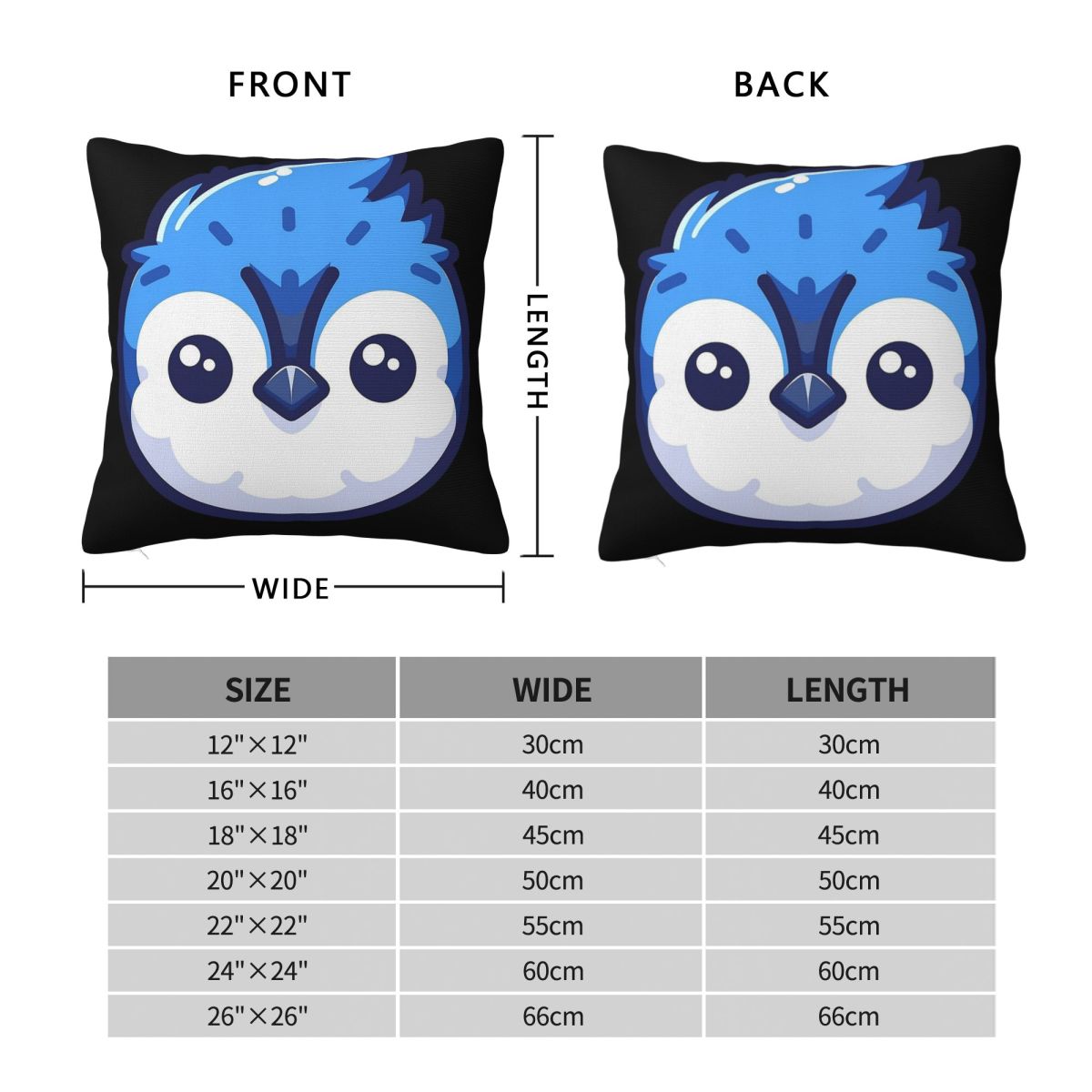 Cute Vectoral Blue Jay Face Sq - Home Decor Vector avaliação e preço
