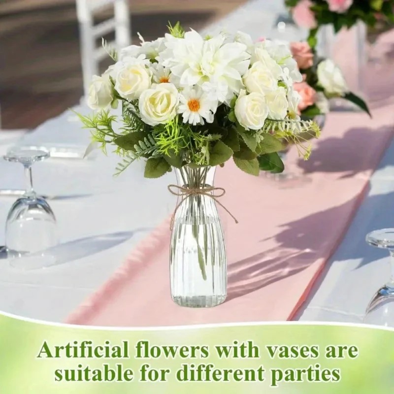 diy floral arranging vases set - Home Decor Vase With Flowers avaliação e preço