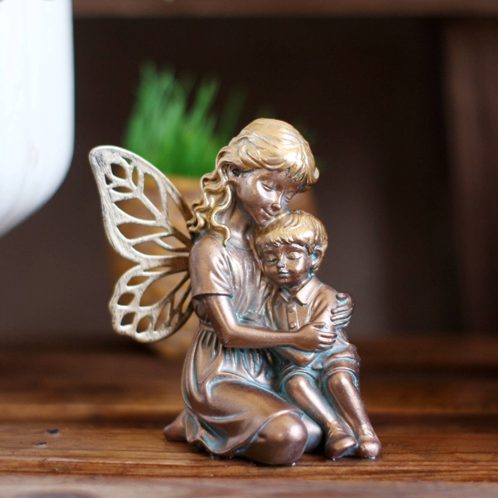 Copper Color Fairy Ornament Lu - Home Decor Garden Ideas avaliação e preço