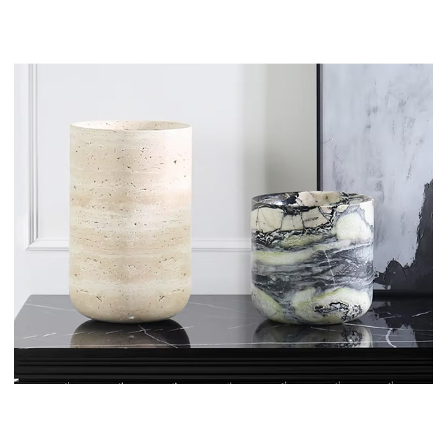 Customized Natural Marble Vase - Home Decor Vase With Flowers avaliação e preço