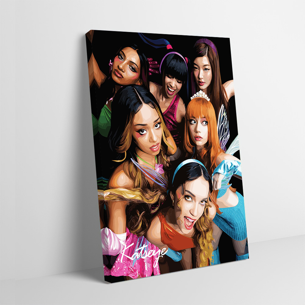 Katseye Vector Portrait Printi - Home Decor Vector avaliação e preço