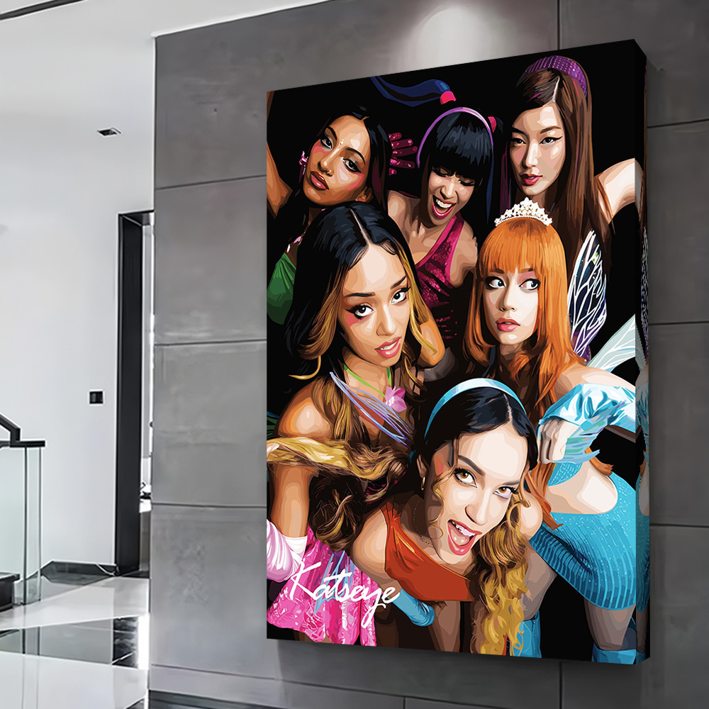 Katseye Vector Portrait Printi - Home Decor Vector avaliação e preço