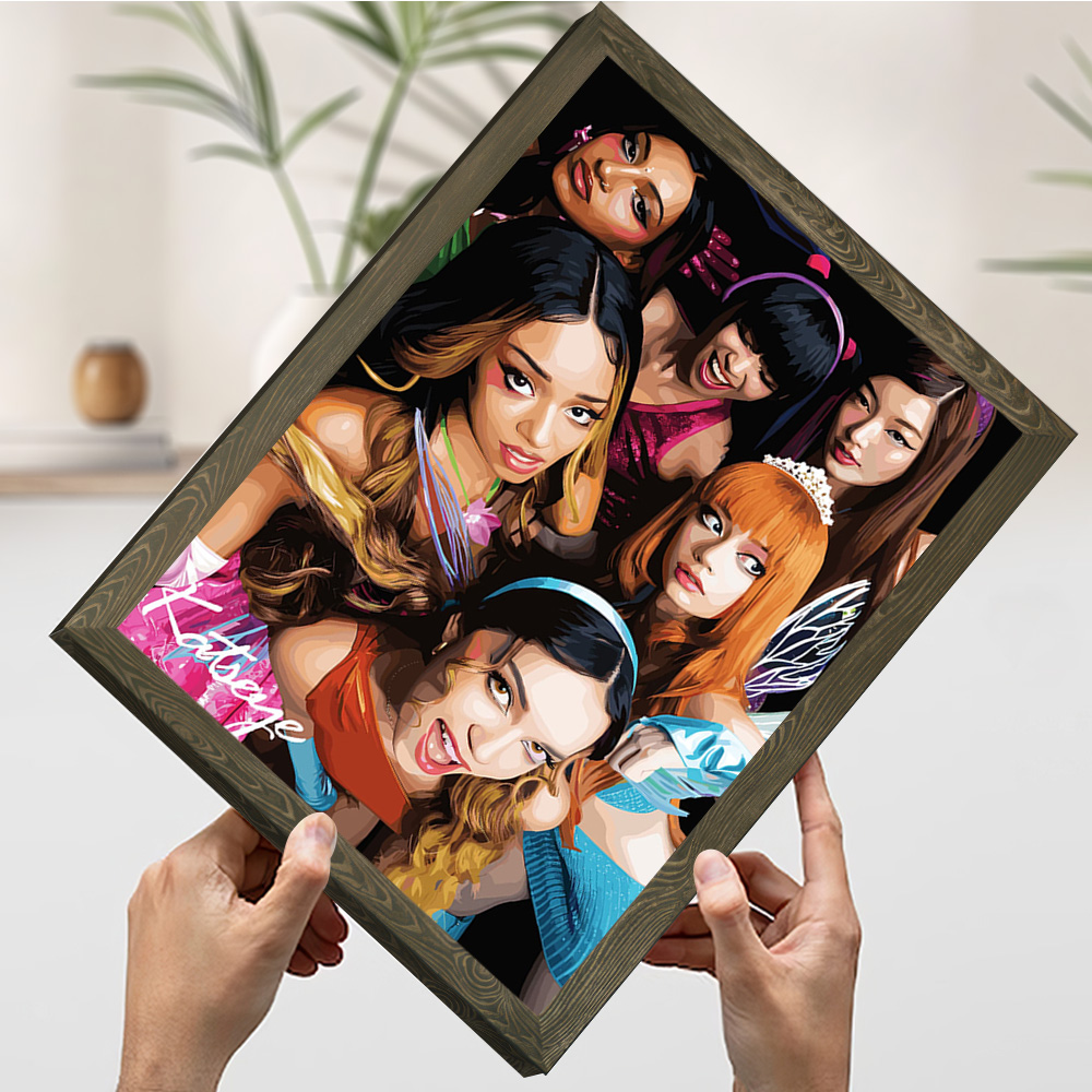 Katseye Vector Portrait Printi - Home Decor Vector avaliação e preço