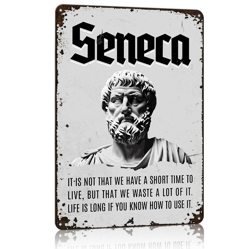 Seneca Stoic Quote 4 Metal Pos - Home Decor Quotes On Wall avaliação e preço