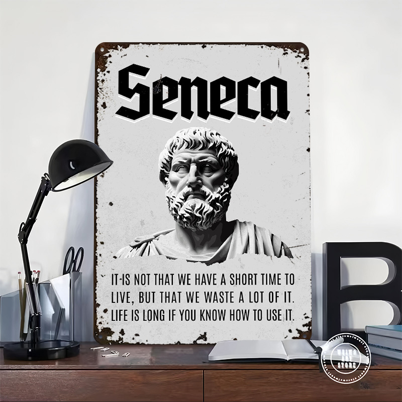 Seneca Stoic Quote 4 Metal Pos - Home Decor Quotes On Wall avaliação e preço