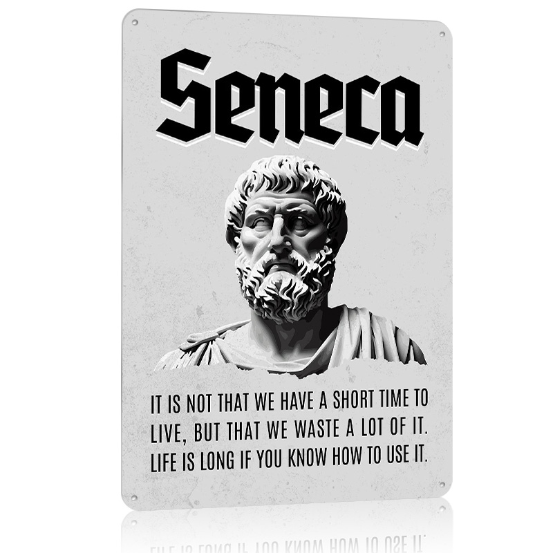 Seneca Stoic Quote 4 Metal Pos - Home Decor Quotes On Wall avaliação e preço