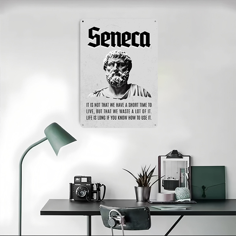 Seneca Stoic Quote 4 Metal Pos - Home Decor Quotes On Wall avaliação e preço