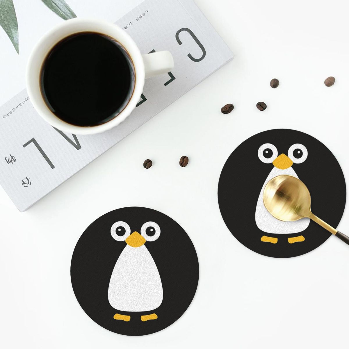 Cute Vector Penguin Coasters K - Home Decor Vector avaliação e preço