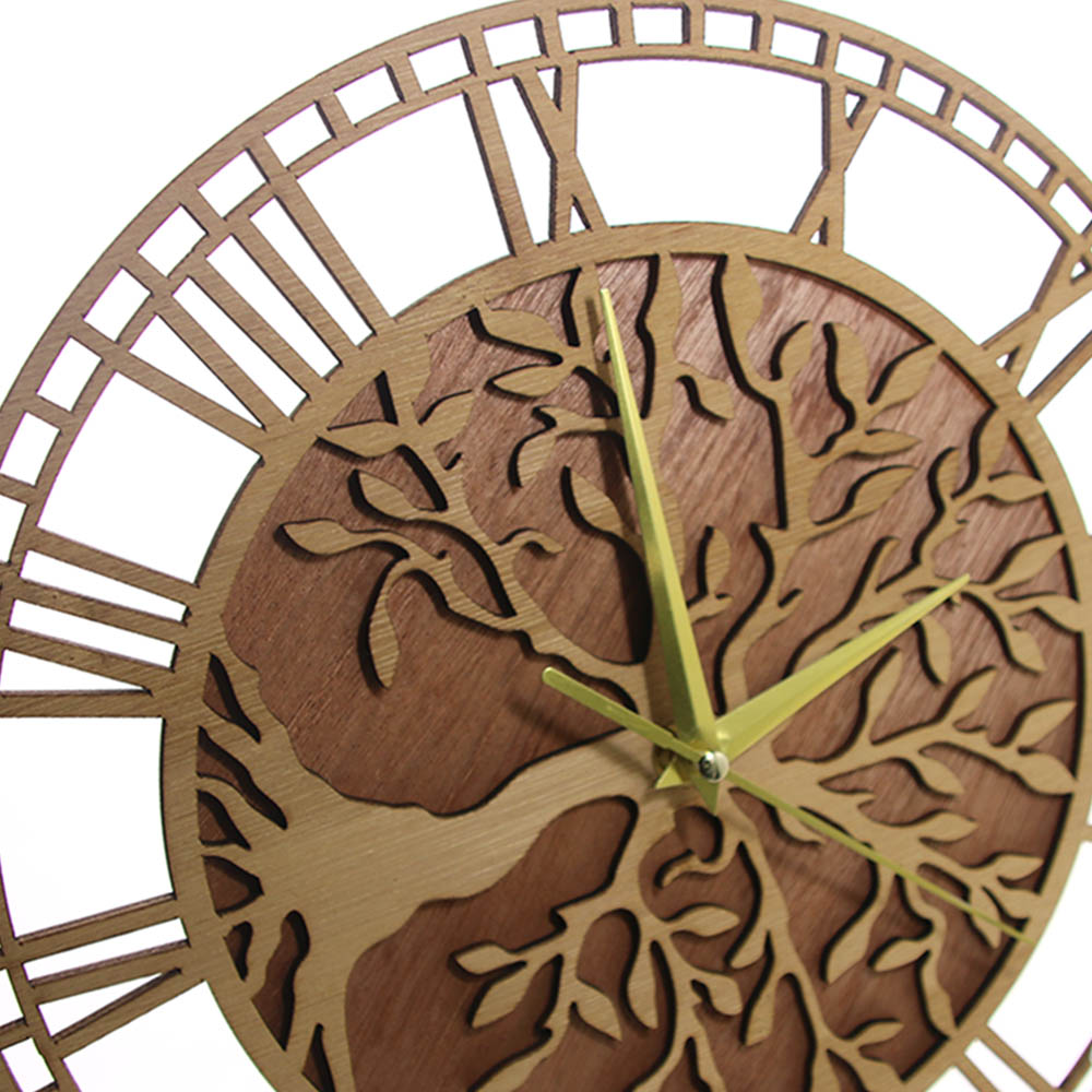 Tree of Life Wooden Wall Clock - Home Decor Nepal avaliação e preço
