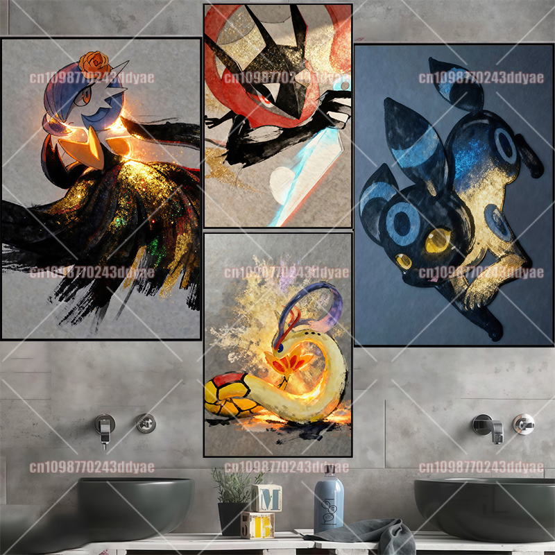 Classic Retro Pokemon Anime Co - Home Decor Canvas avaliação e preço