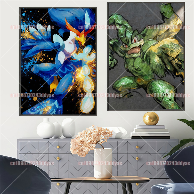 Classic Retro Pokemon Anime Co - Home Decor Canvas avaliação e preço
