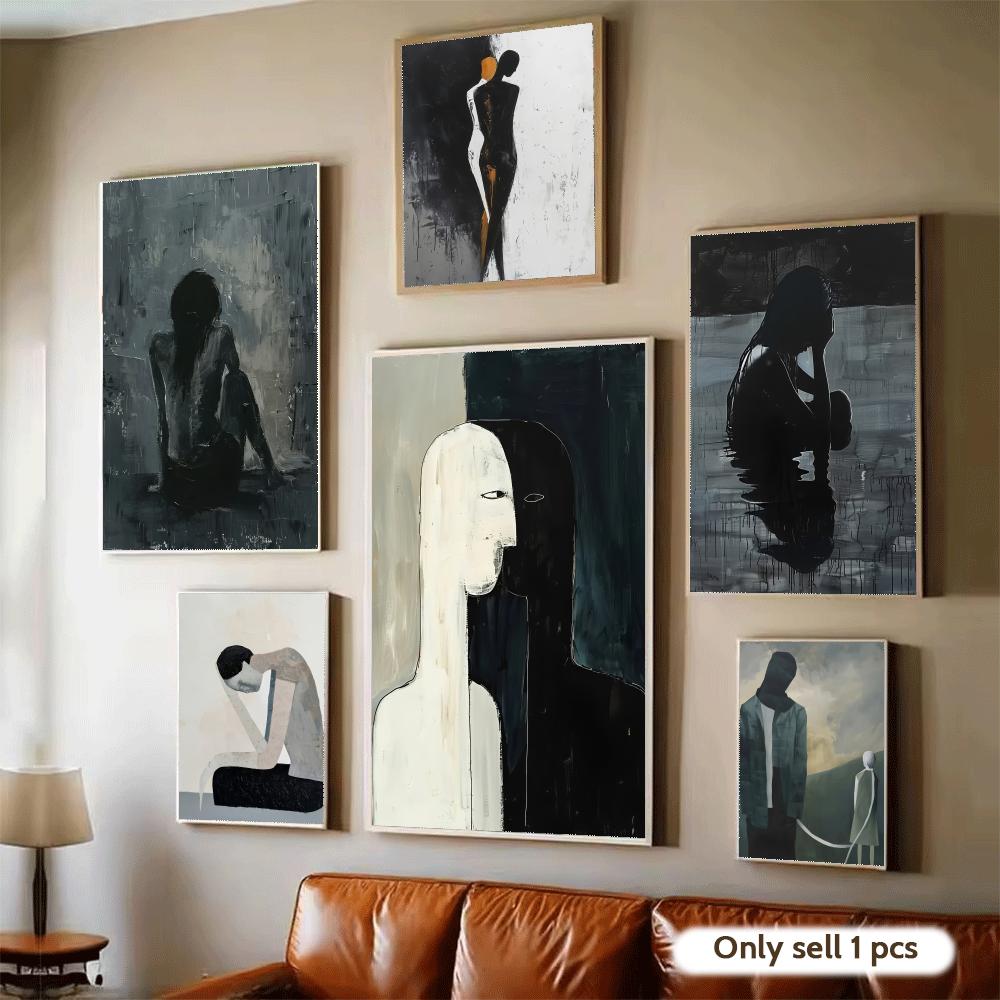 Dark Paintings Art Design Post - Home Decor Living Room Ideas avaliação e preço