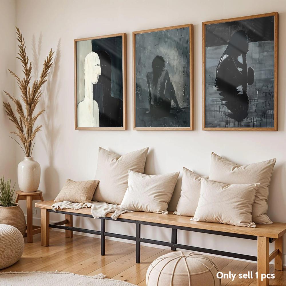 Dark Paintings Art Design Post - Home Decor Living Room Ideas avaliação e preço