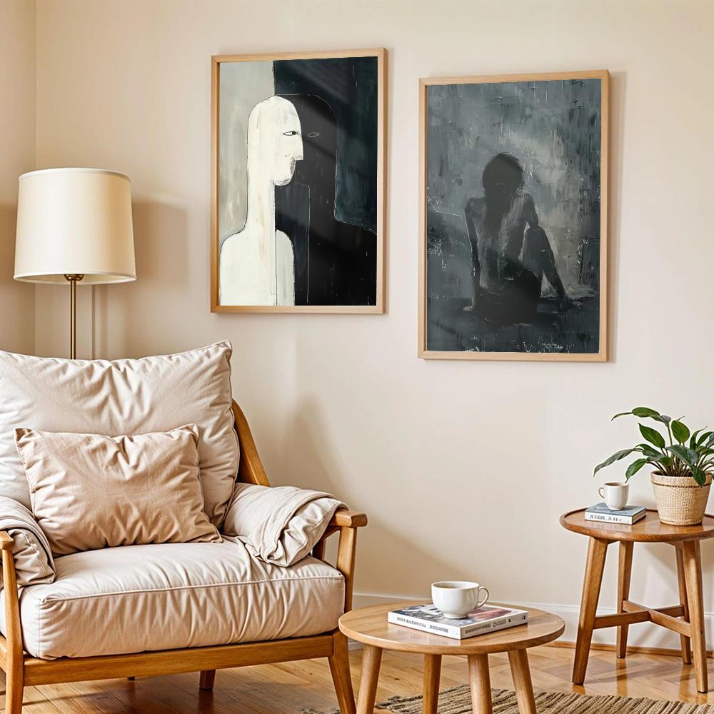 Dark Paintings Art Design Post - Home Decor Living Room Ideas avaliação e preço