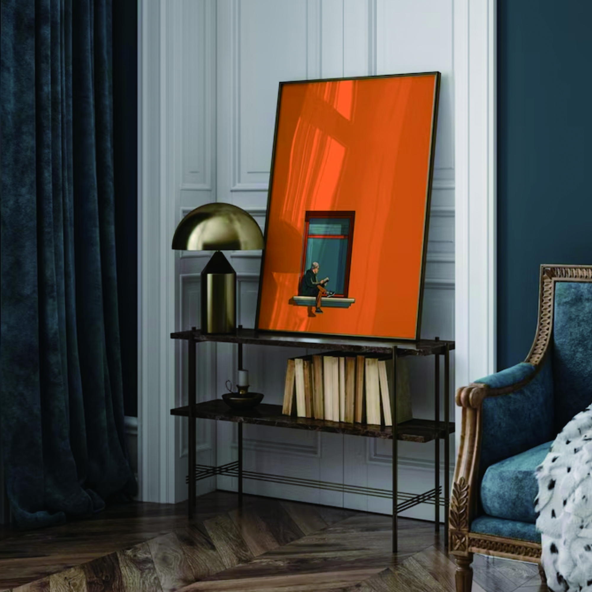 Orange Minimalist Dopamine War - Home Decor Nepal avaliação e preço