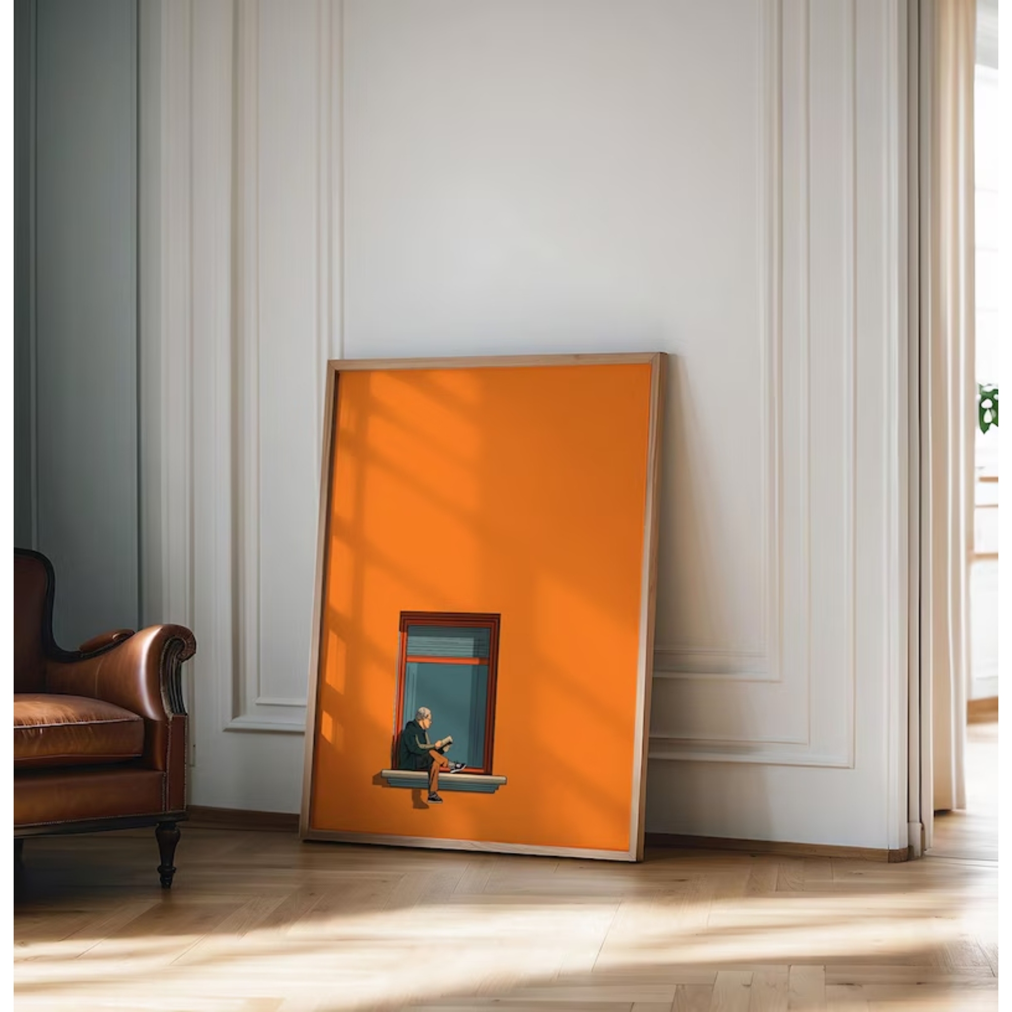 Orange Minimalist Dopamine War - Home Decor Nepal avaliação e preço