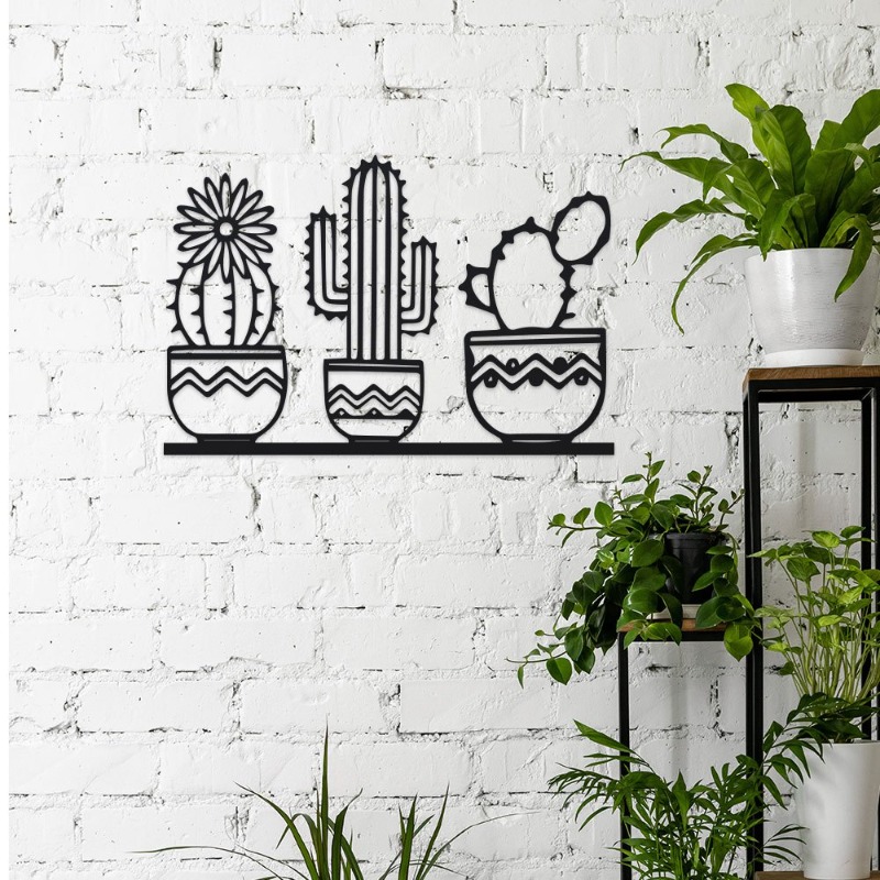 Rustic Cactus Metal Wall Decor - Home Decor Garden Ideas avaliação e preço