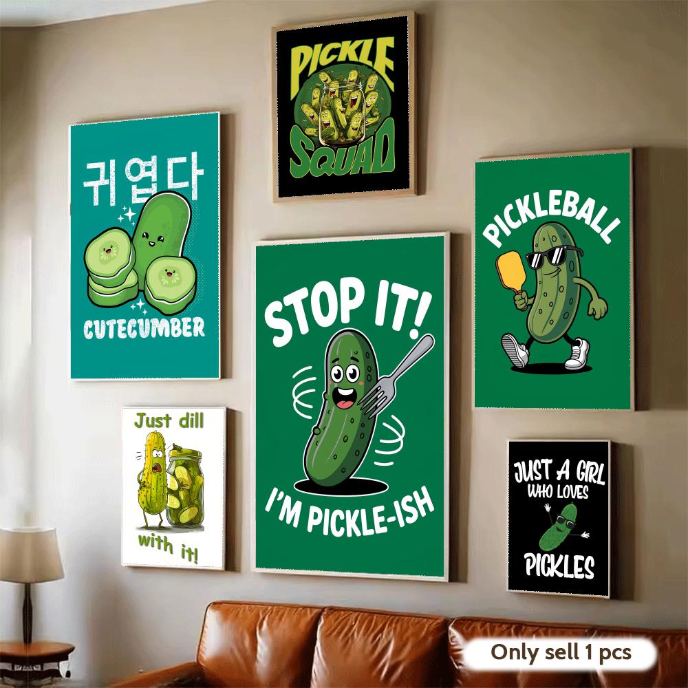 Cucumber Pickle Art Poster Mod - Home Decor Living Room Ideas avaliação e preço
