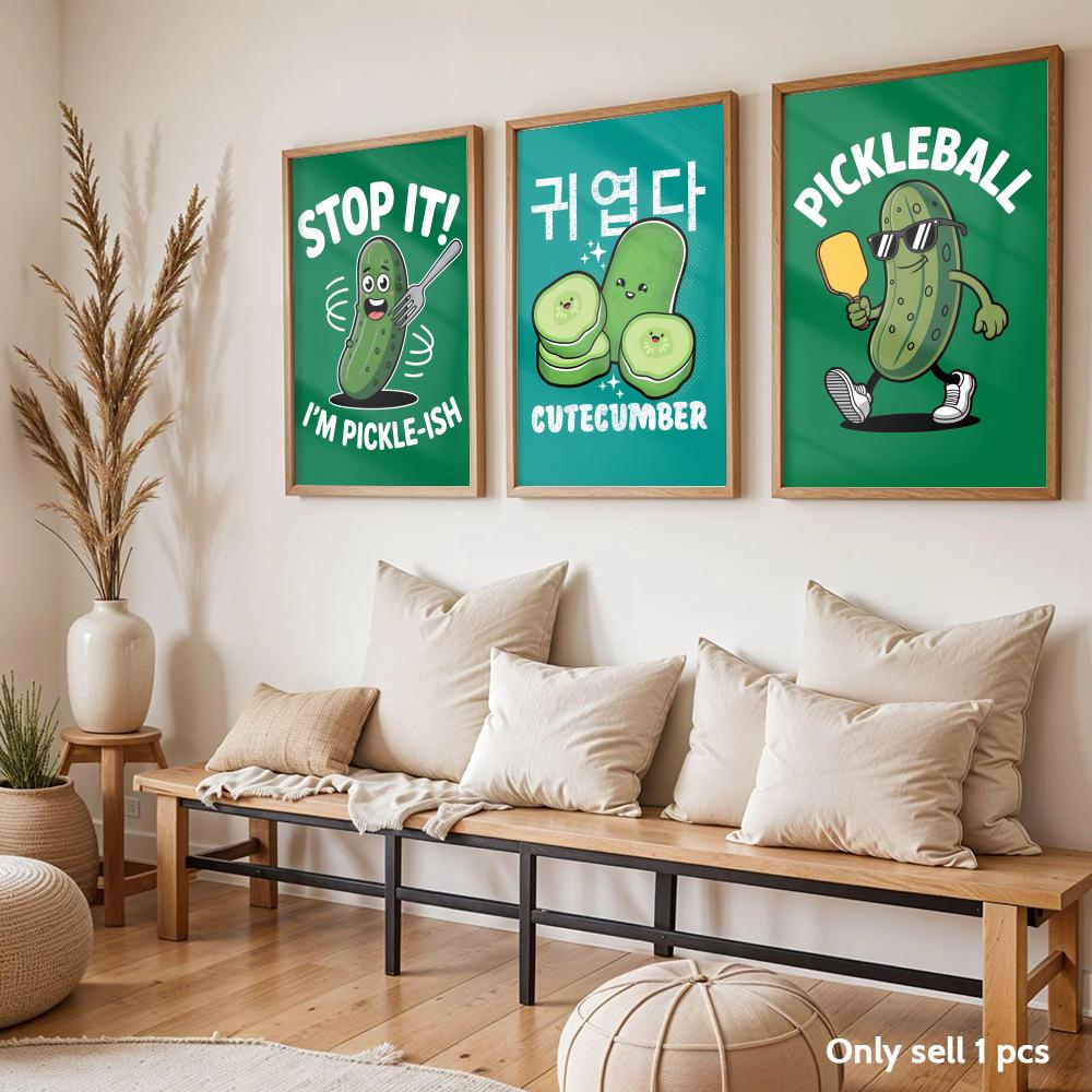 Cucumber Pickle Art Poster Mod - Home Decor Living Room Ideas avaliação e preço