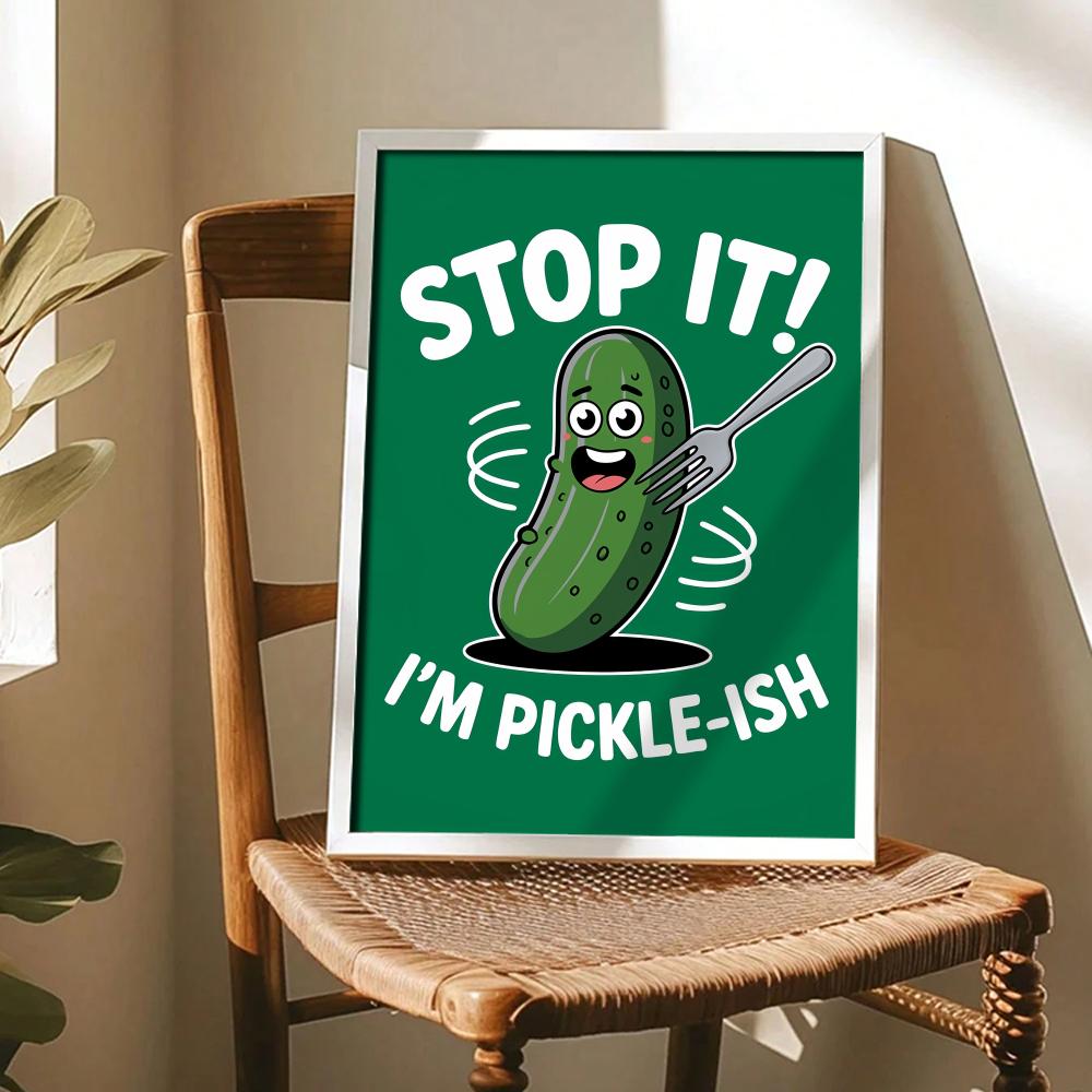 Cucumber Pickle Art Poster Mod - Home Decor Living Room Ideas avaliação e preço