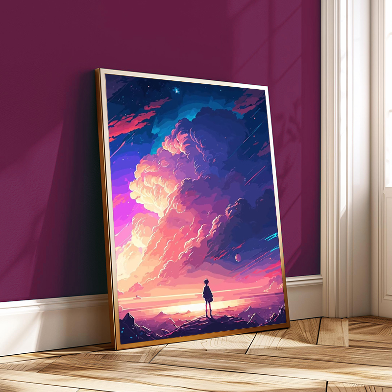 Colorful Fantasy Space Vector  - Home Decor Vector avaliação e preço