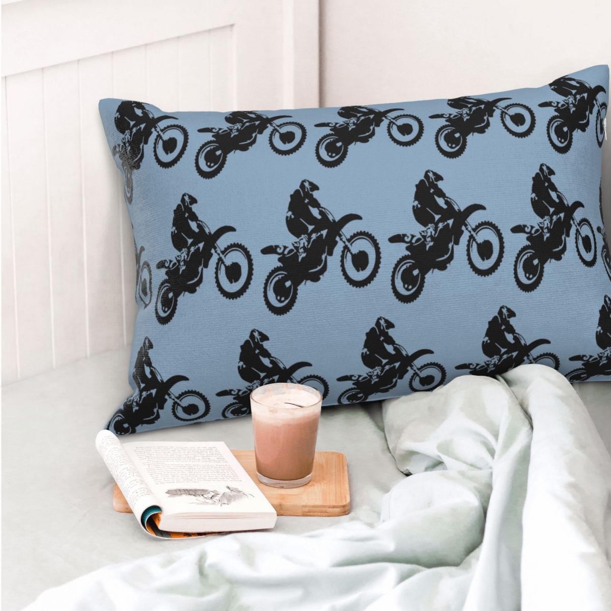 Moto X Dirt Bike Monotone Vect - Home Decor Vector avaliação e preço
