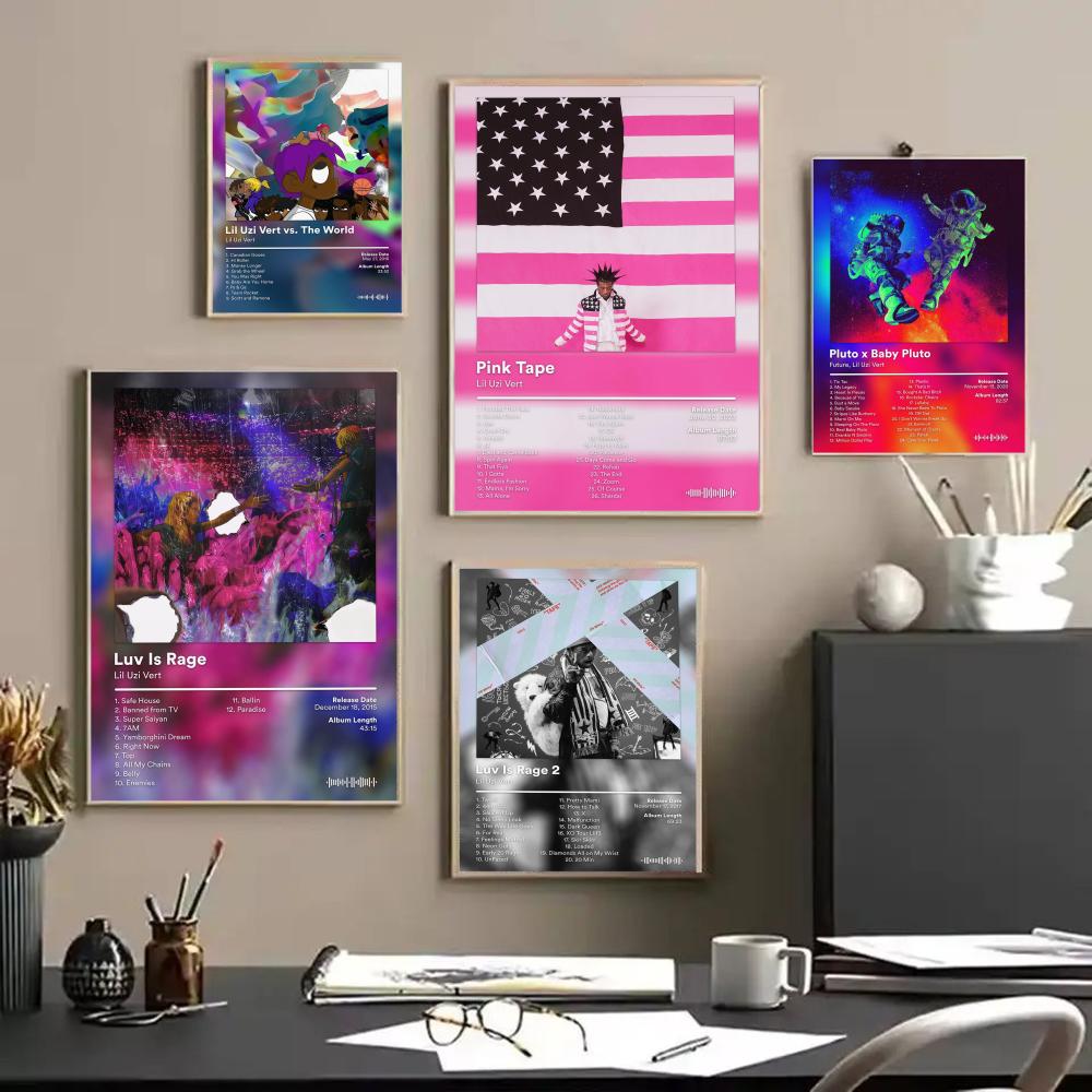 Lil U-Uzi V-Vert Album Poster  - Home Decor Living Room Ideas avaliação e preço