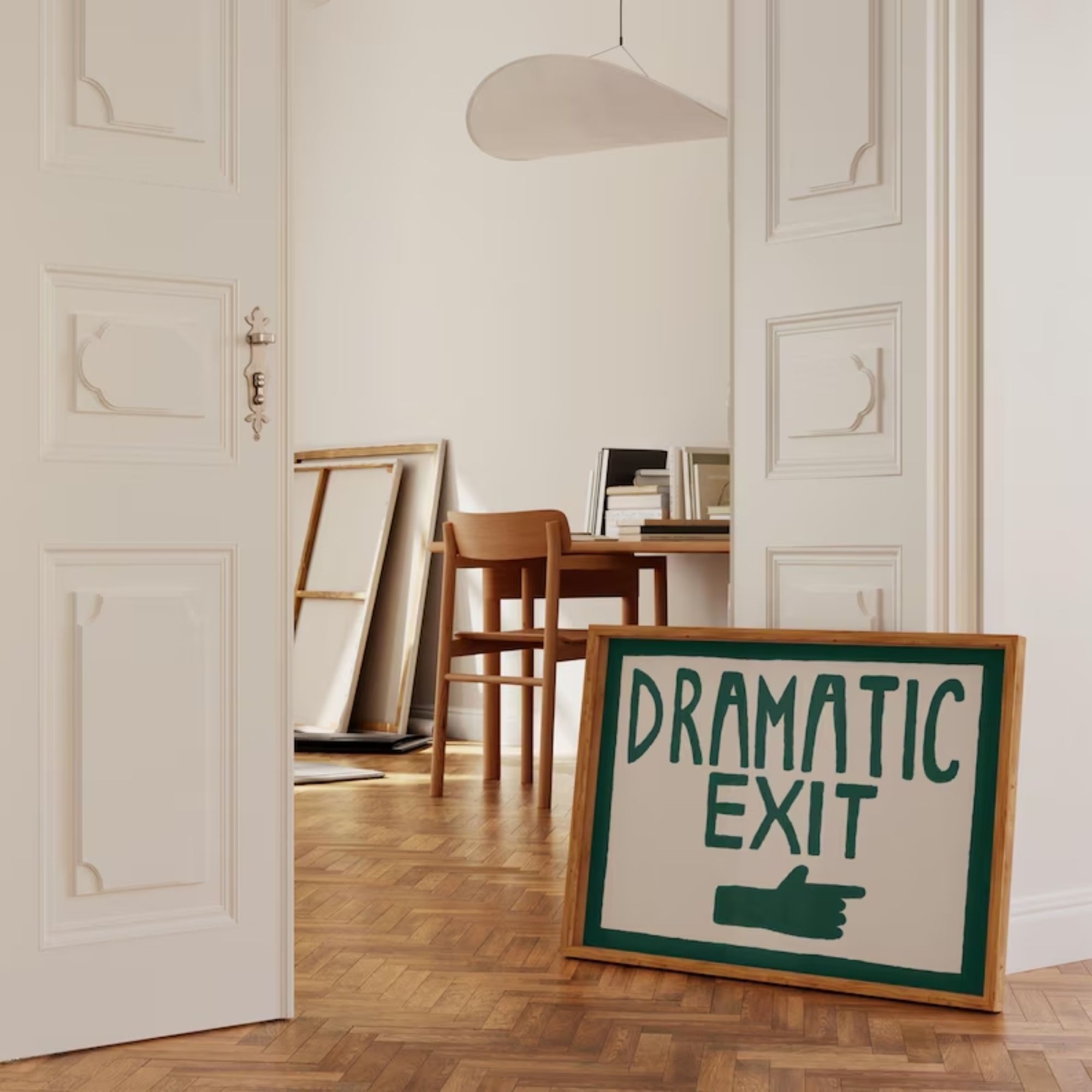 Funny Hallway Print Dark Green - Home Decor Nepal avaliação e preço