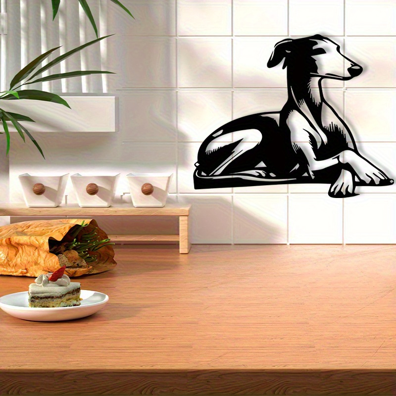 Modern Iron Dog Wall Sculpture - Home Decor Garden Ideas avaliação e preço
